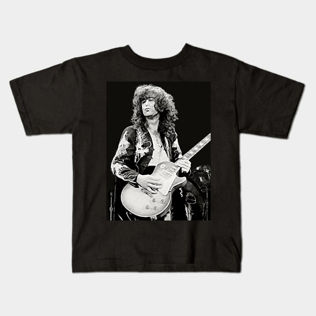 Guitarist Hard Rock Heavy Metal Guitarist Rock Music Legends Kids T-Shirt by ZiggyPrint